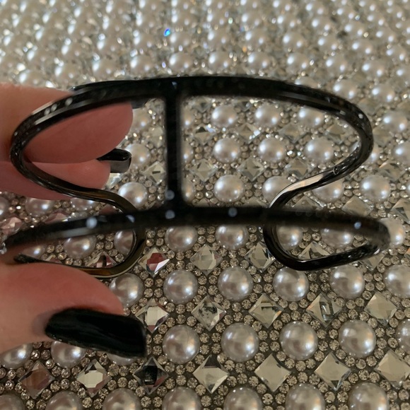 Michael Kors Heritage Maritime Black Pave Open Cuff Bracelet - Picture 8 of 11